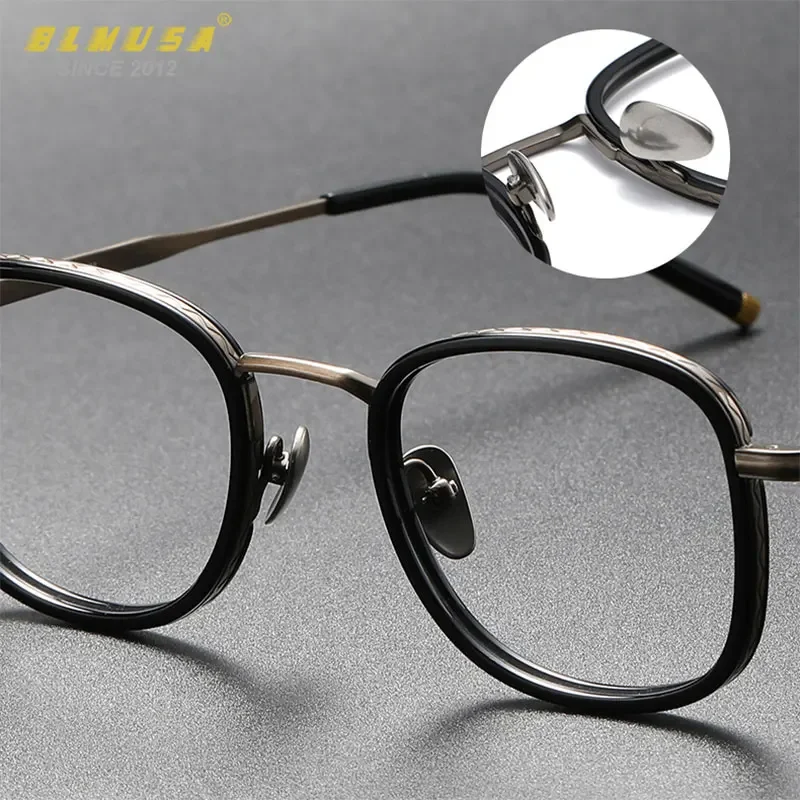 BLMUSA мужские классические очки для дальнозоркости из чистого титана с защитой от