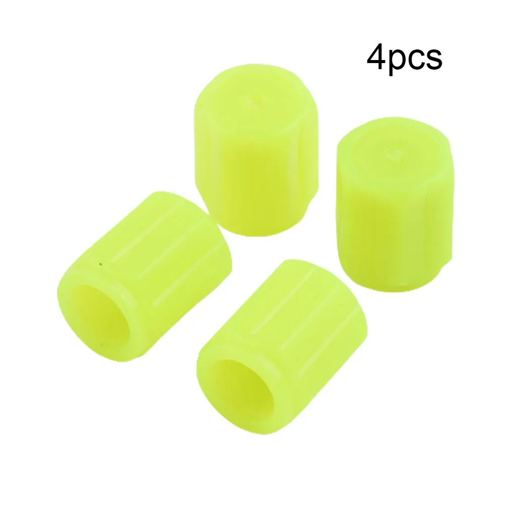 

4pcs Mini Luminous Tire Valve Caps Car Motorcycle Glowing Valve Cover Tire Wheel Hub Styling Decor Auto Accessories Six Color