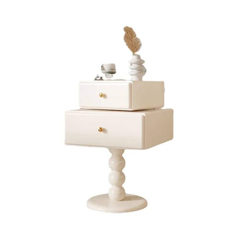 

Zc Cream Style Cube Sugar Bedside Table Small Multi-Functional Bedroom Storage Bedside Cabinet