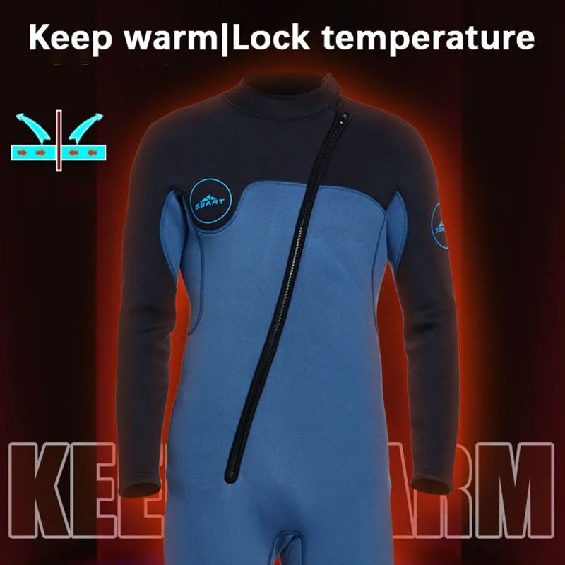 

Wetsuit Men Surf Scuba Diagonal 3mm Neoprene Zipper Diving Suit Equipment Underwater Fishing Spearfishing Kitesurf Swimwear
