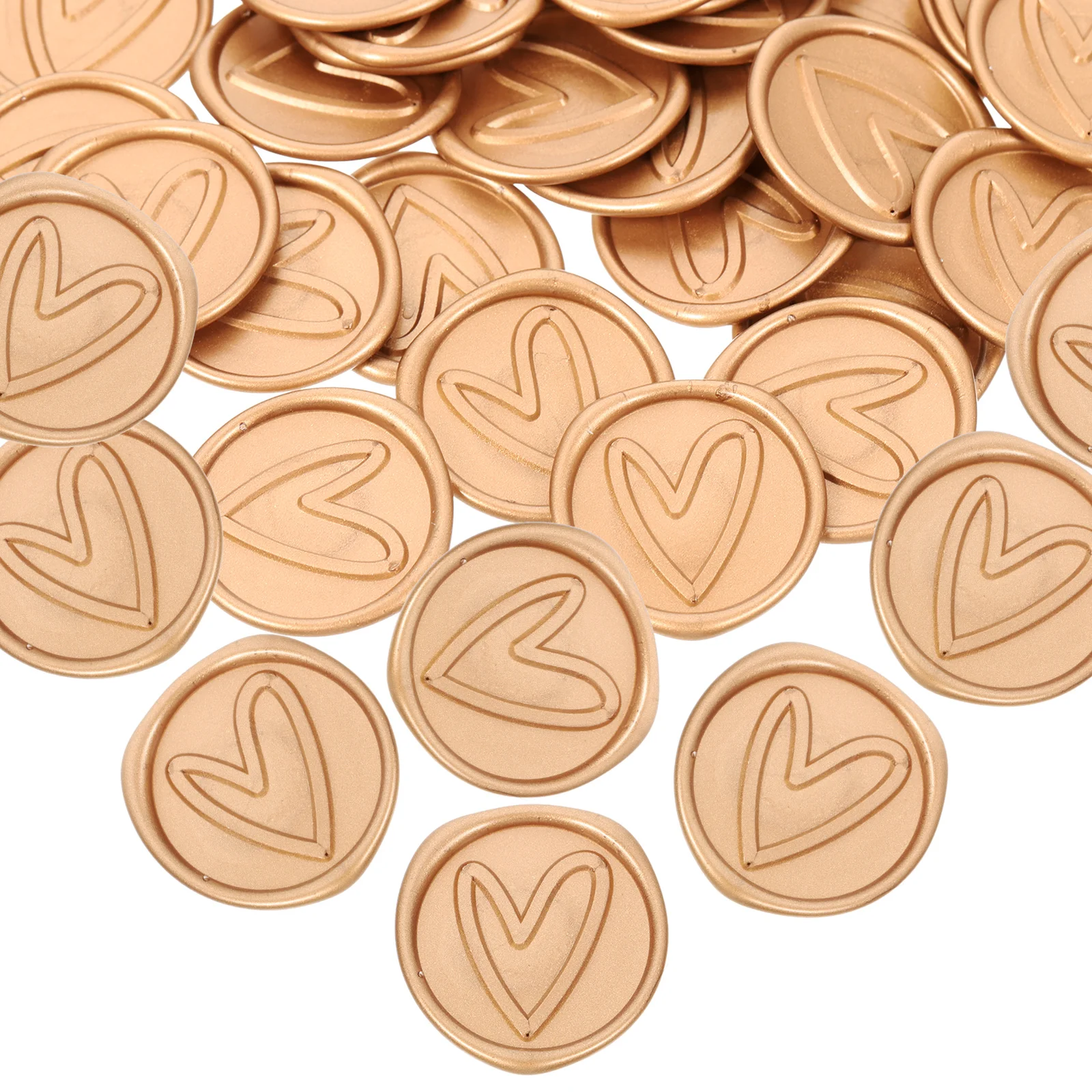 

50 Pcs Sealing Wax Label Adhesive Stickers Lacquer Decals Envelope Seals Wedding Invitation Sealer Cards