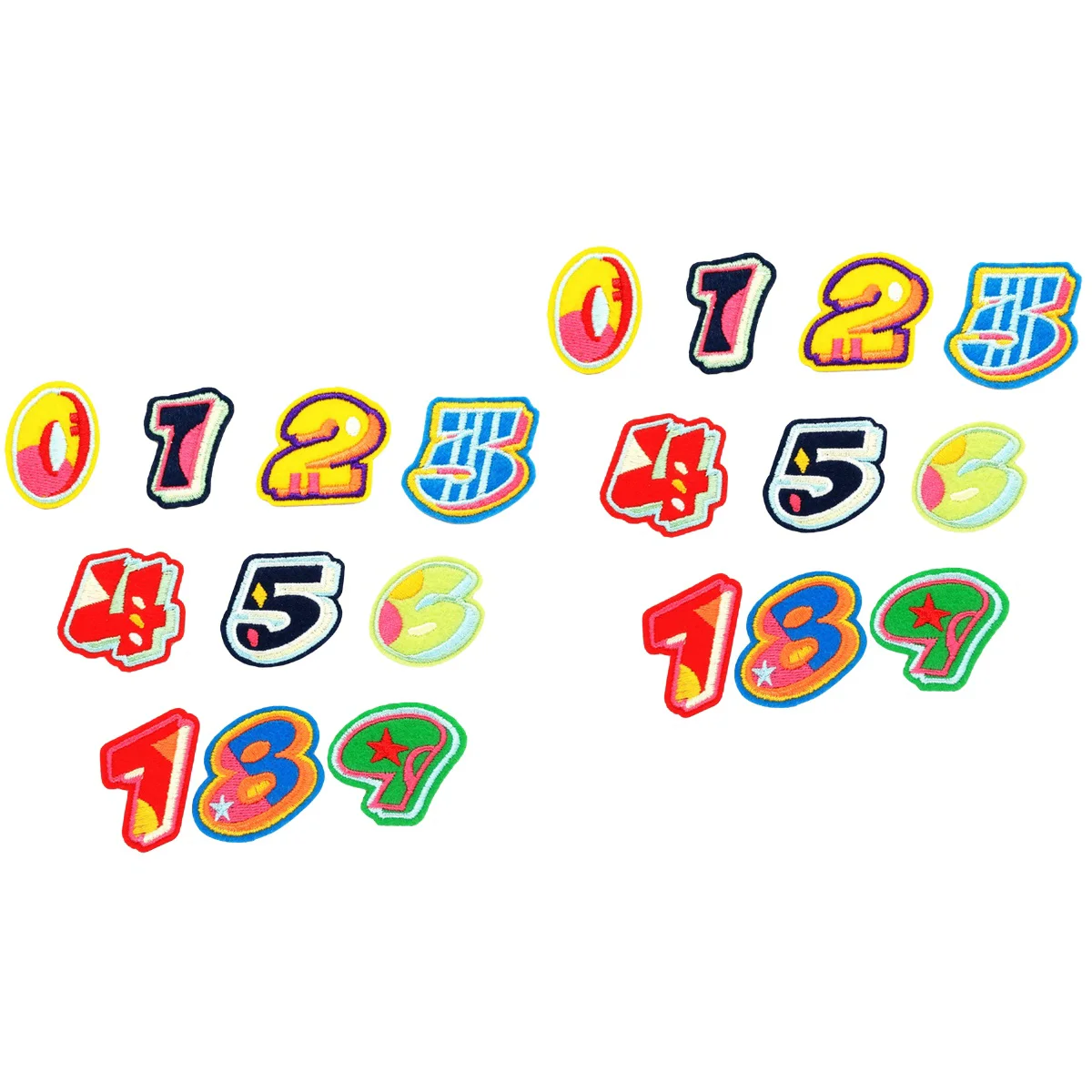 

Oniron Sew Patch Appliques Sewing Applique Kids Clothes Stickers Number Repair Hole Jeansironing Embroider Badges Paste