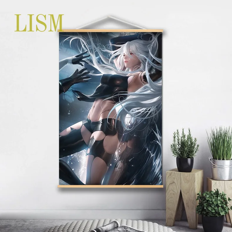 

Игровой постер NieR Automata YoRHa тип A № 2, картина манга с прочным деревянным подвесным свитком с картиной на холсте