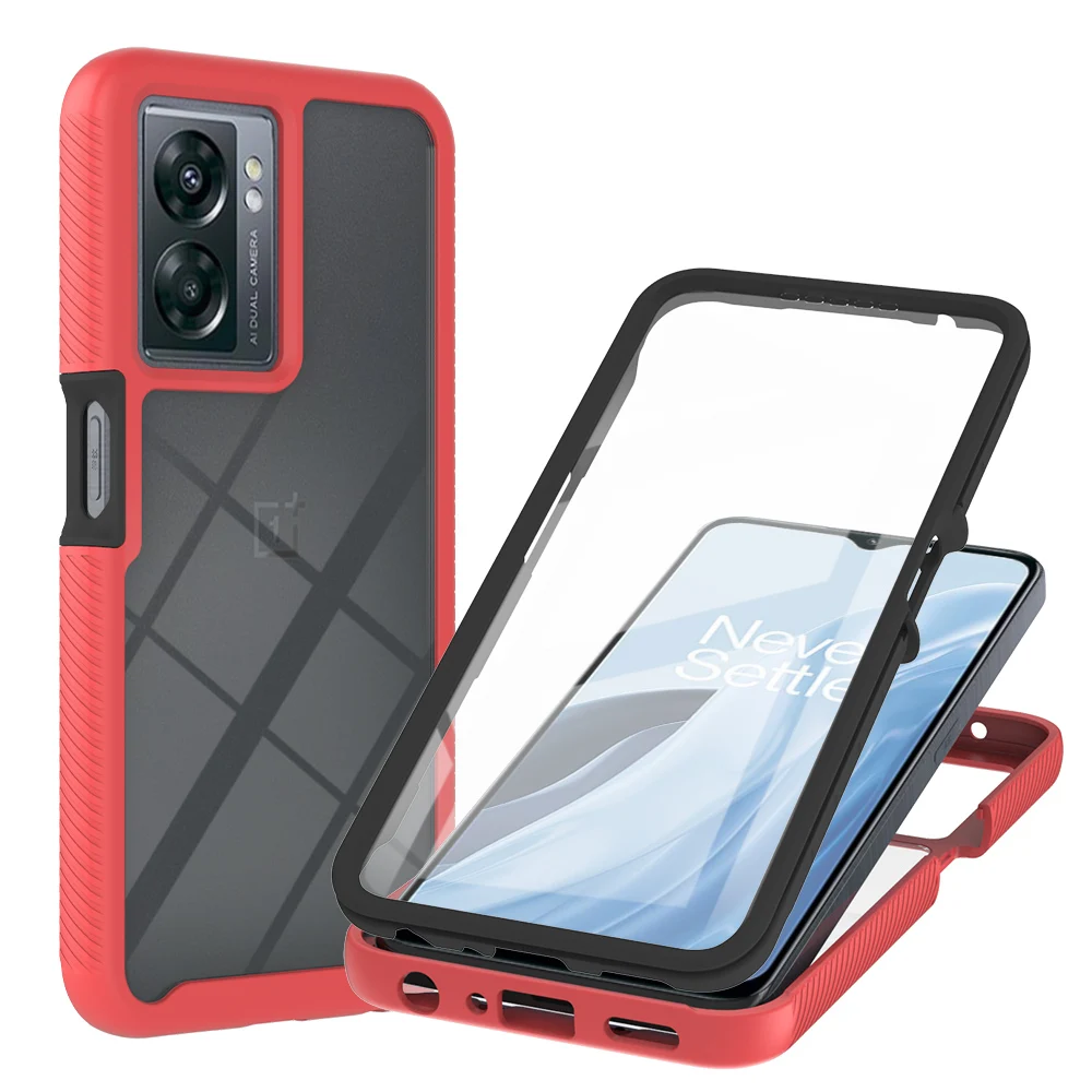 

360° Full Body Clear Case for OPPO A57 A77 5G Luxury Screen Protector Film Hard Bumper Phone Cover Realme Narzo 50 5G V23 Q5i