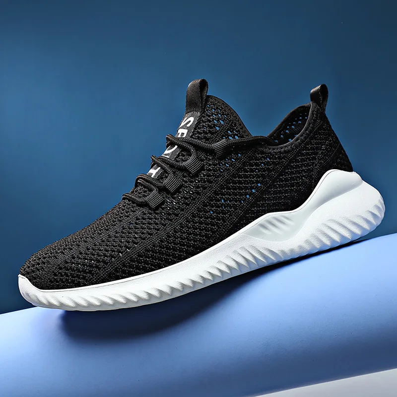 

Flying Woven Breathable Sports Shoes MD Sole 39-46 Large Size Men's Casual Shoes Lightweight and Comfortable Sneakers 2021 New