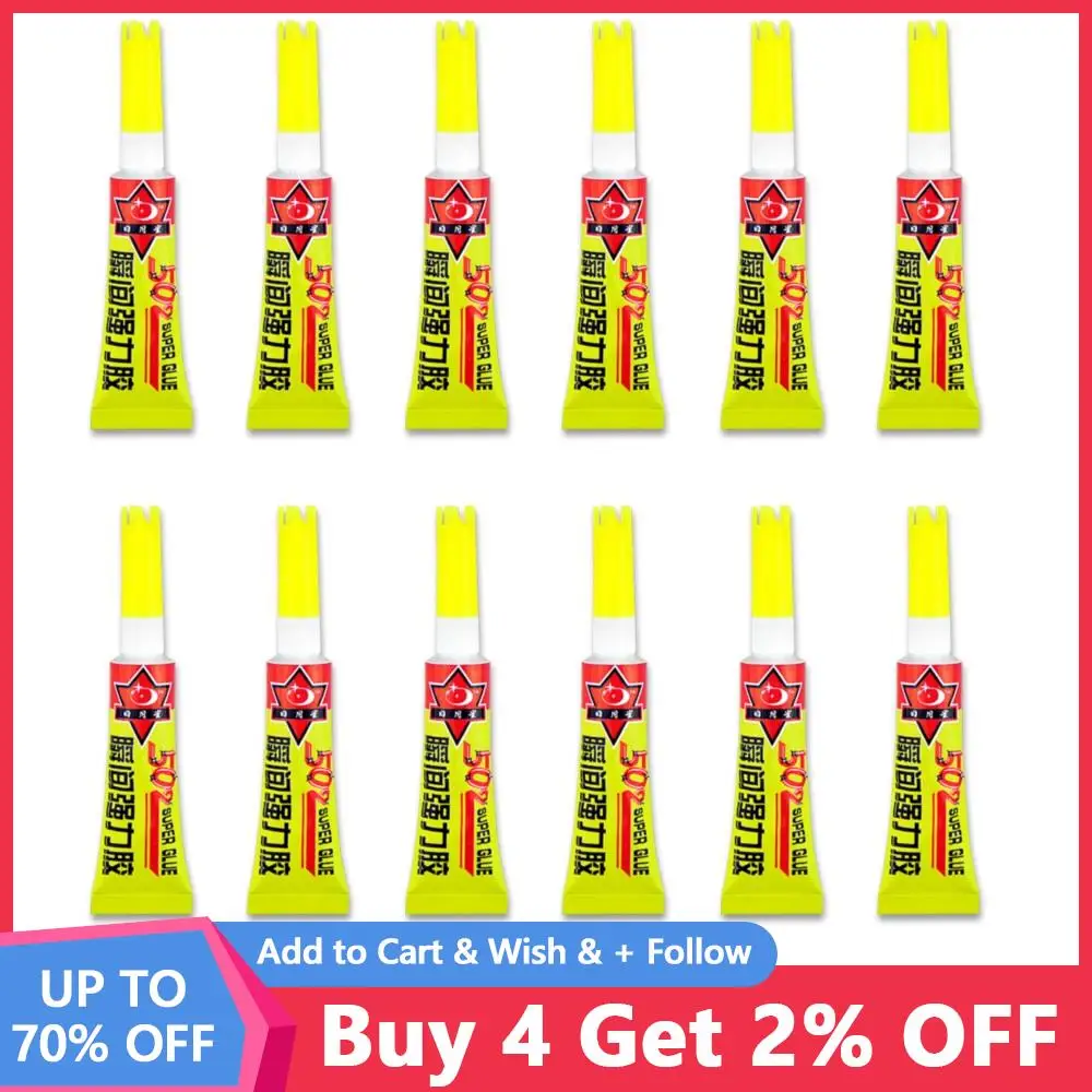 

30/50/100Pcs Instant Quick-drying Cyanoacrylate Adhesive Strong Bond Fast Leather Rubber Metal 3g Office Supplies 502 Super Glue