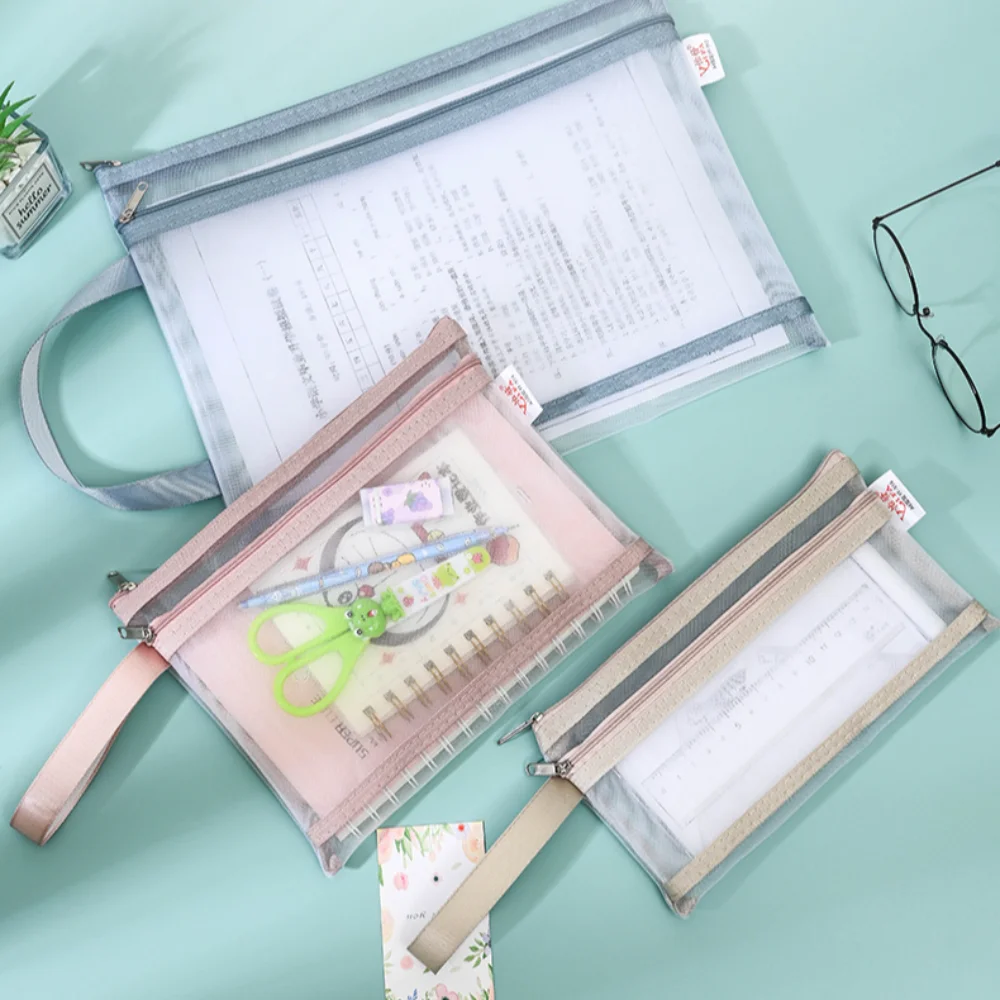 Сумка для хранения игрушек A4/A5 двухслойная сетчатая сумка-карандаш цветная