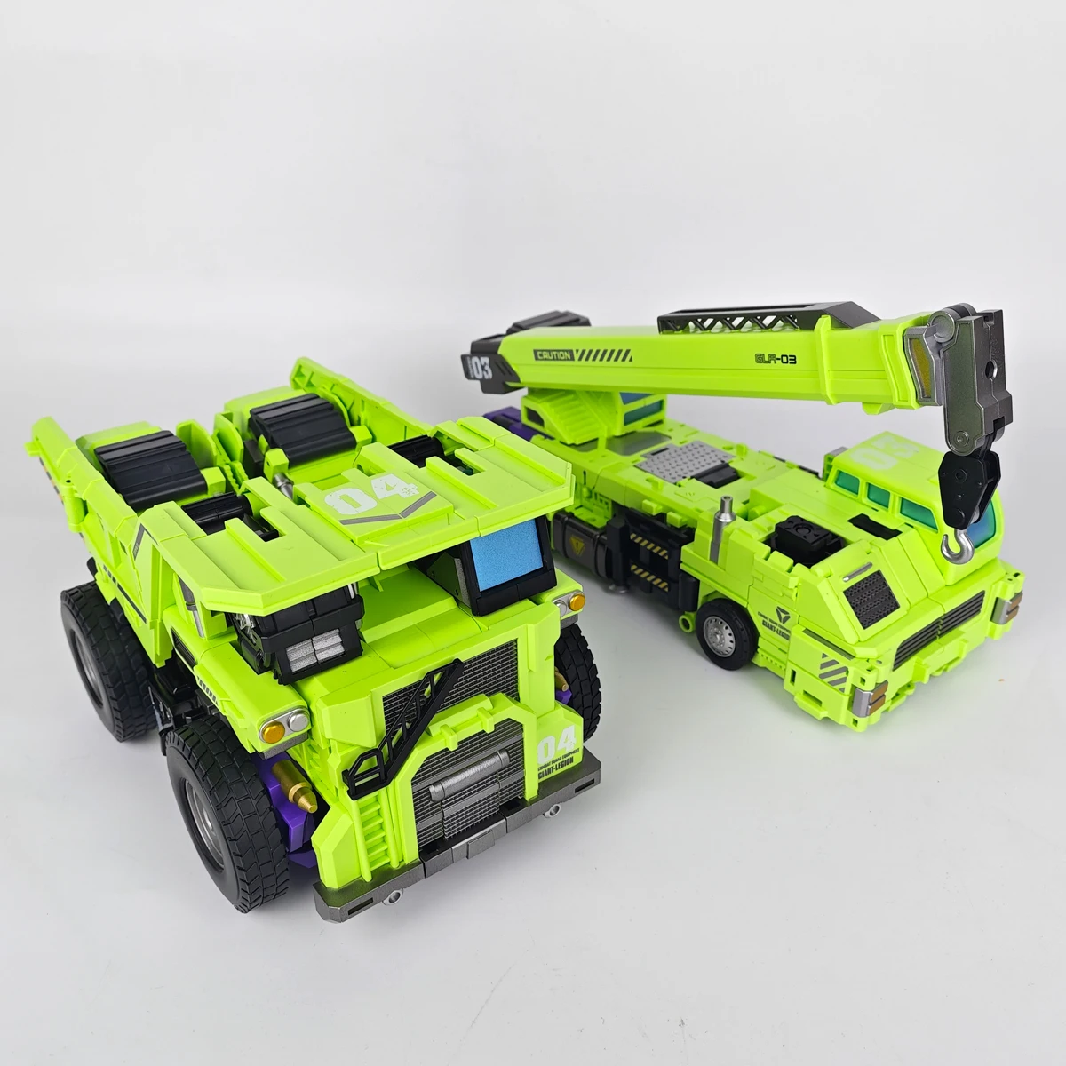 Фото [В наличии в Марме/Апр] Mecha Invasion GLA-03 GLA-04 Giant Legion Heavy Builder Haul Hook Devastator Transformation Фигурка №5