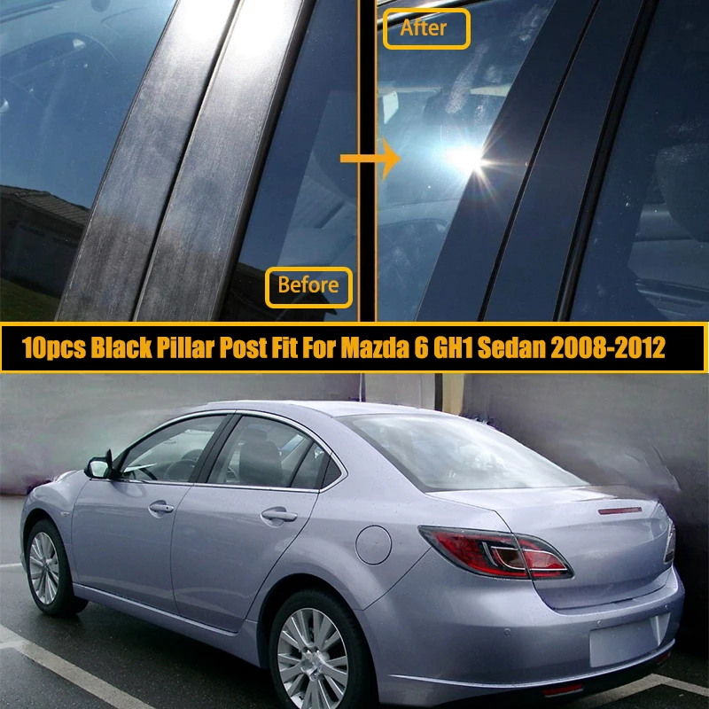 

Car Pillar Posts For Mazda 6 GH1 Ultra Sedan 2008 2009 2010-2012 Polished Pillar Posts Car Window Trim Cover BC Column Stickers