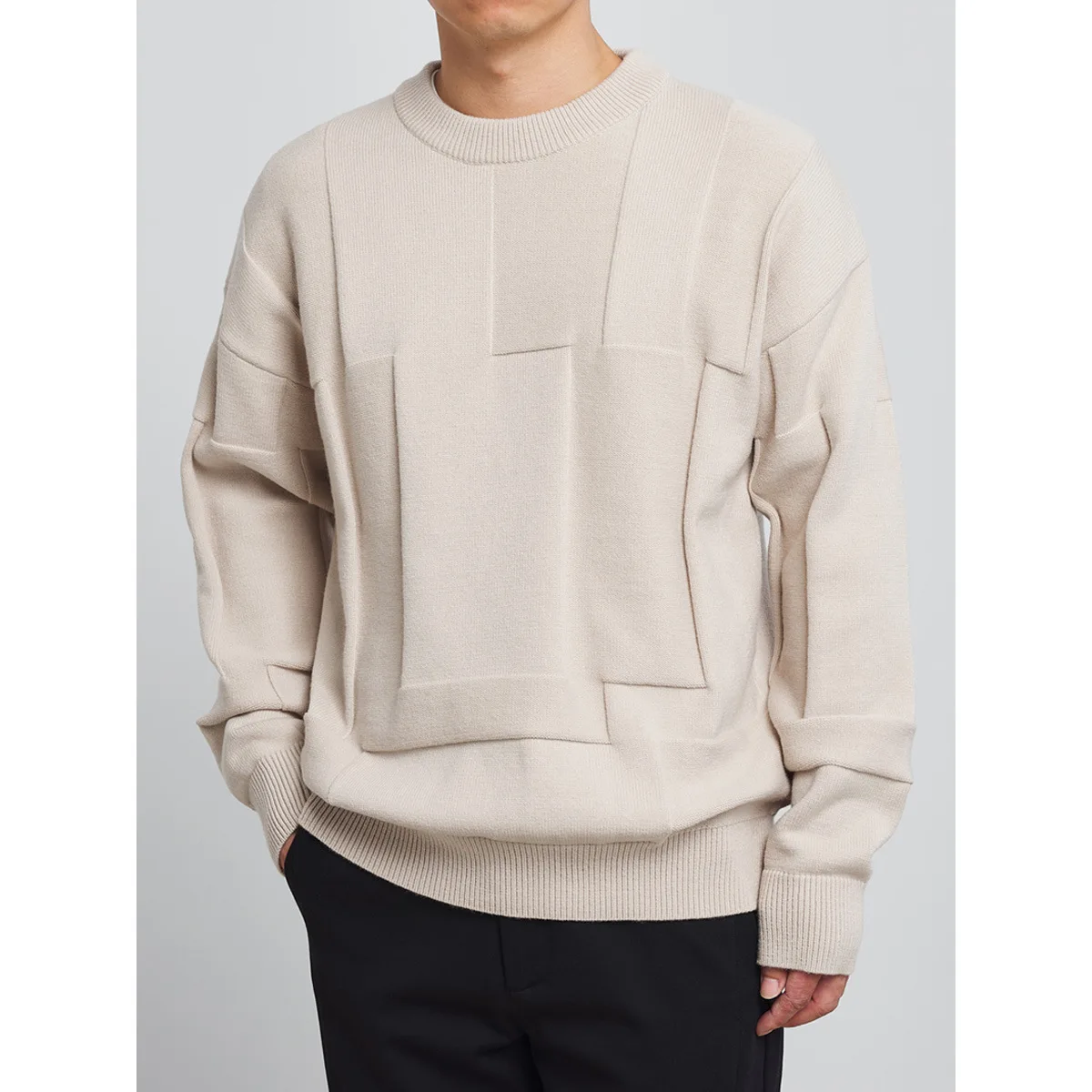 

2022 Winter New Men's Round Neck Sweater Bump Muscle Thick Section Knitted Sweater Men Solid Color Men's Sweater Pullover Shirt