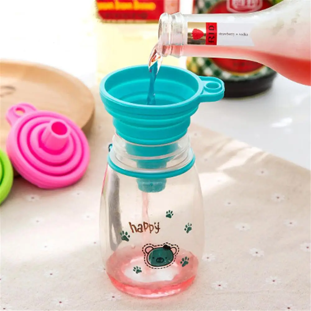 

Folding Funnel Kitchen Oil Funnel Food Grade Silicone Funnel Liquid Dispenser