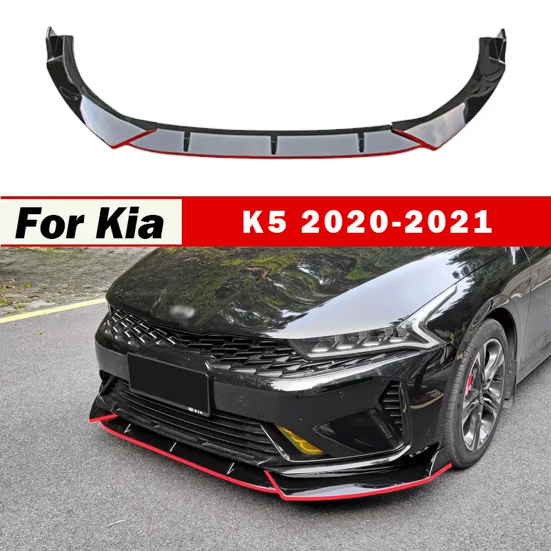 Фото Передний бампер автомобиля, сплиттер, спойлер для губ для Kia K5 2020-2021, комплекты кузова для подбородка, диффузор, защита, автомодификация, украшение №1