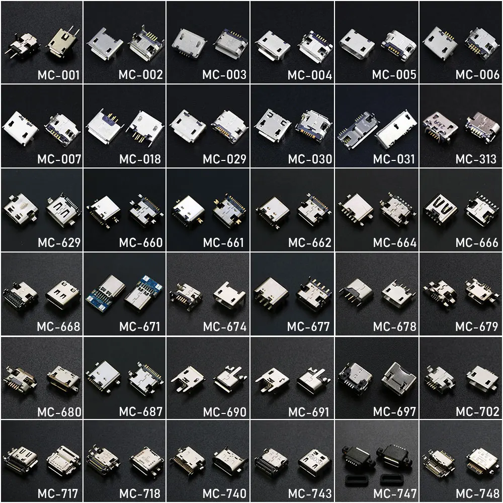 Разъем Micro USB Type-C 36 моделей