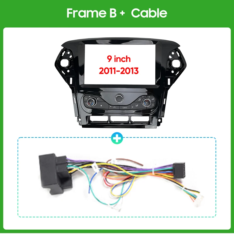 

QSZN 9-дюймовый для Ford Mondeo 2007-2010, LHD/RHD, автомобильная мультимедийная радиорамка, лицевая панель, монтажный кронштейн для приборной панели, адаптер, декодер