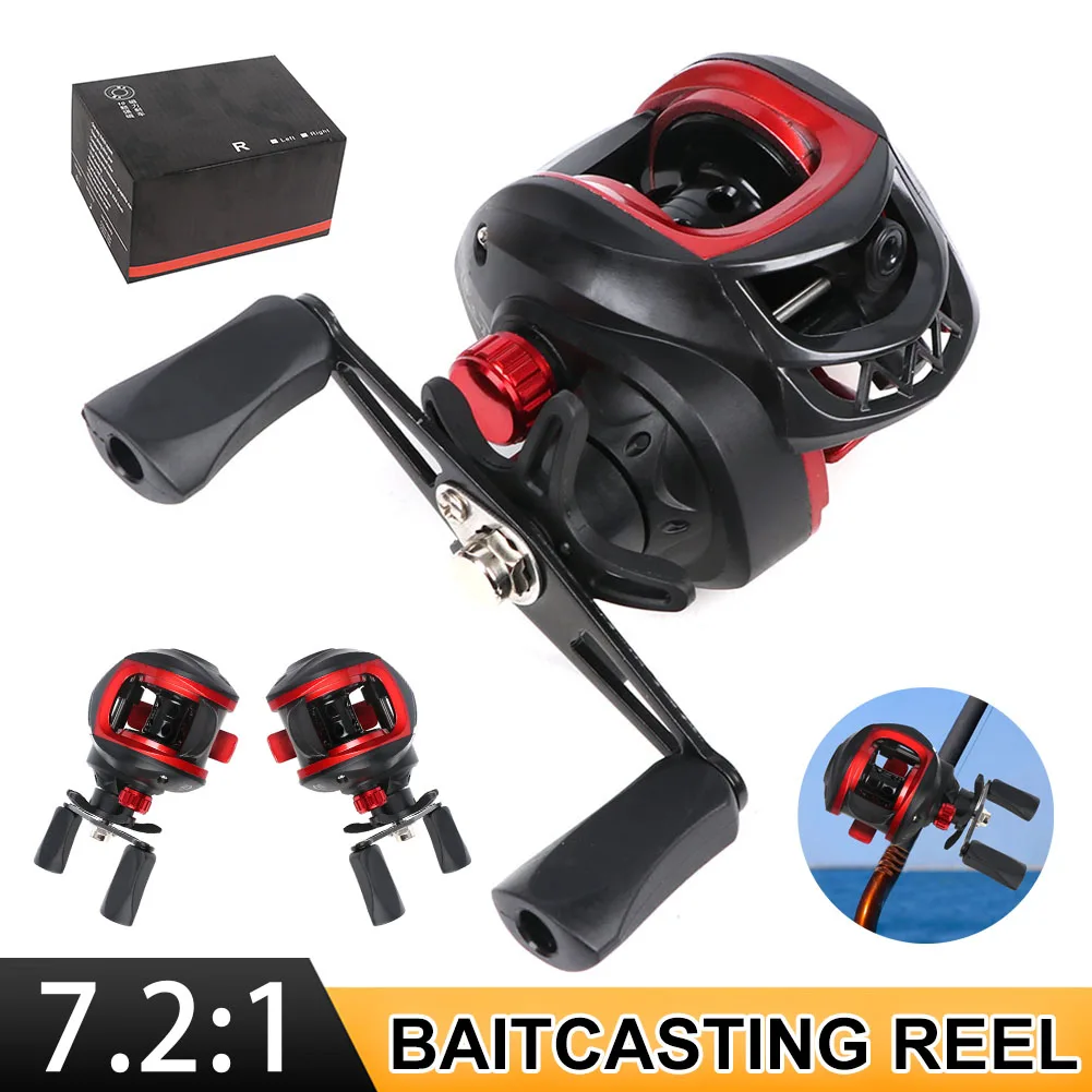 

Portable Baitcasting Reels 8KG Max Drag Fishing Reel 7.2:1 Gear Ratio Magnetic Brake Carp Bass Saltwater Freshwater Fishing Reel