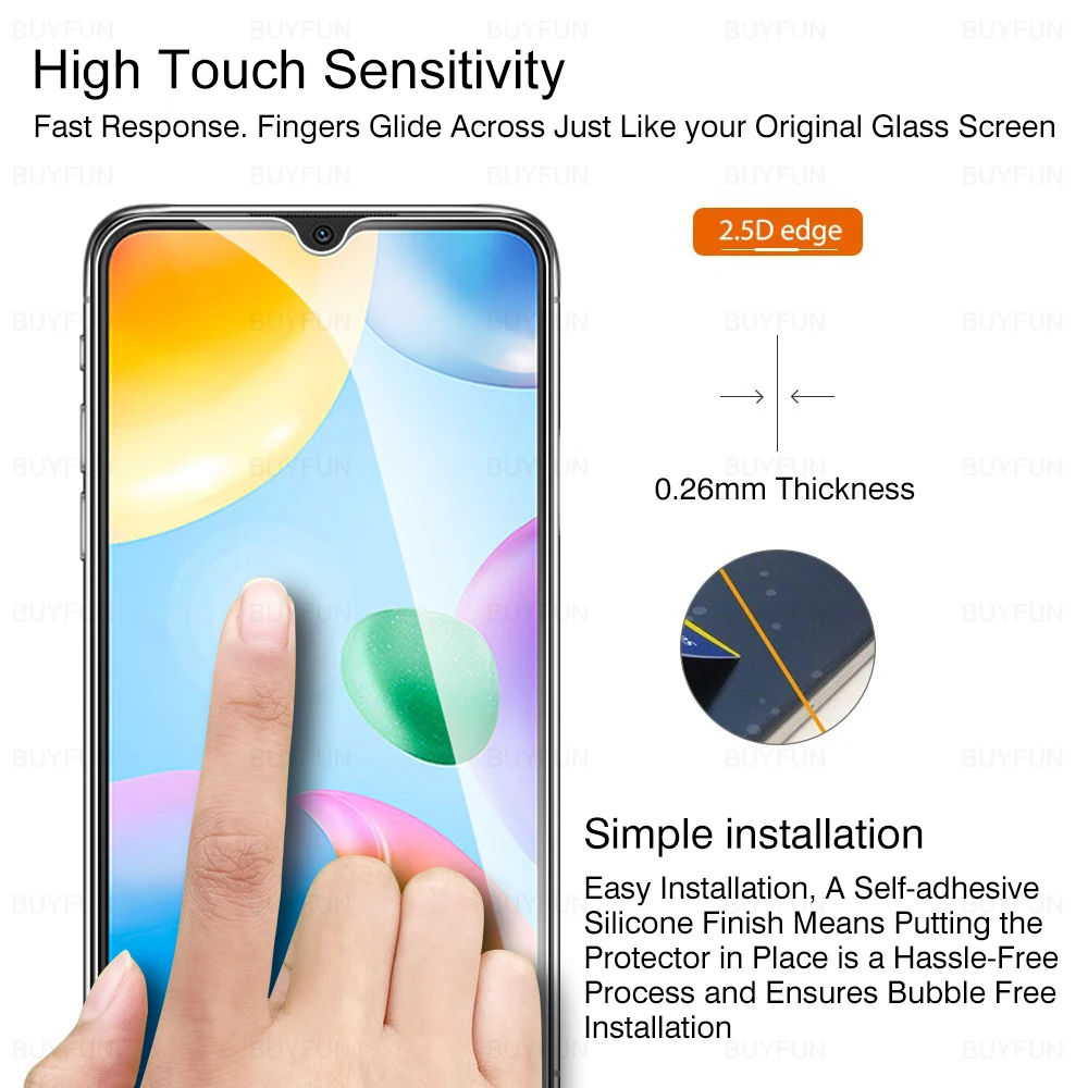 Фото 3 шт. redmi10c 9H Защитное стекло для Xiaomi Redmi 10C 10A 2022 Redmi10 C Защитная пленка для экрана на xiomi readme 10 c закаленная пленка №3