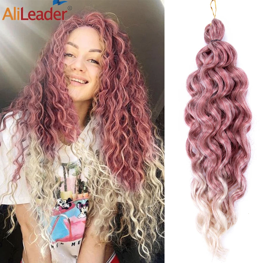 

Wholesale 18 Inch Goddess Locs Crochet Hair Hawaii Curl Hair Synthetic Braiding Hair Extensions Beach Curl Wand Wave For Women