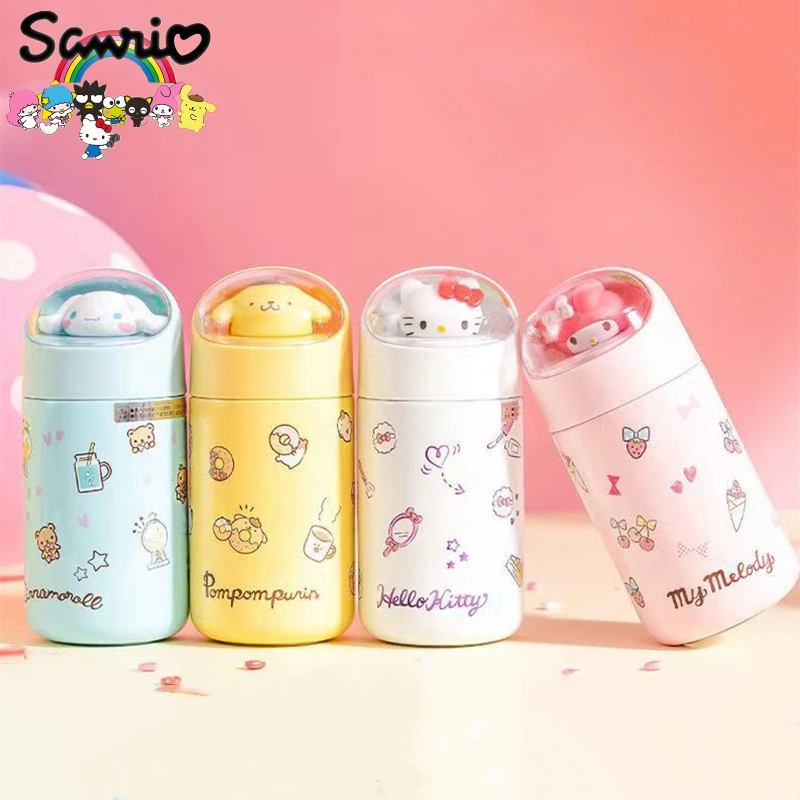 

Sanrio Water Cup Hello Kitty Mymelody Cinnamoroll Pompom Purin Kawaii Portable Thermal Insulation Christmas Gift for Friends
