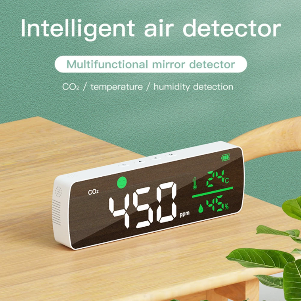 3in1 CO2 Meter Digital Temperature Humidity Tester Carbon Dioxide CD06 Detector Air Quality Monitor co2 sensor Monitor