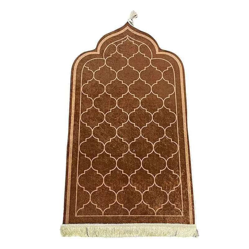

Flannel Prayer Mat Worship Blanket Worship Kneel Embossing Floor Carpets Non-slip Soft Portable Travel Prayer Rug Ramadan Gift
