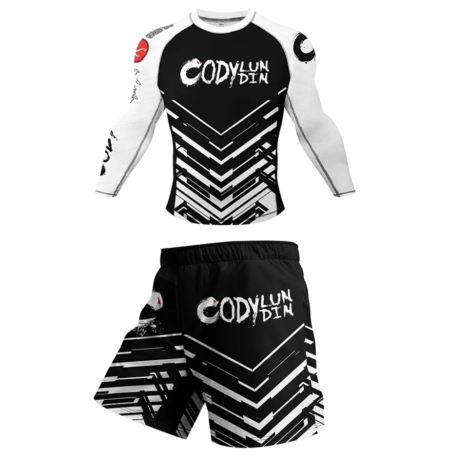 Мужская спортивная одежда для ММА Муай Тай джиу джитсу Рашгард баскетбольная