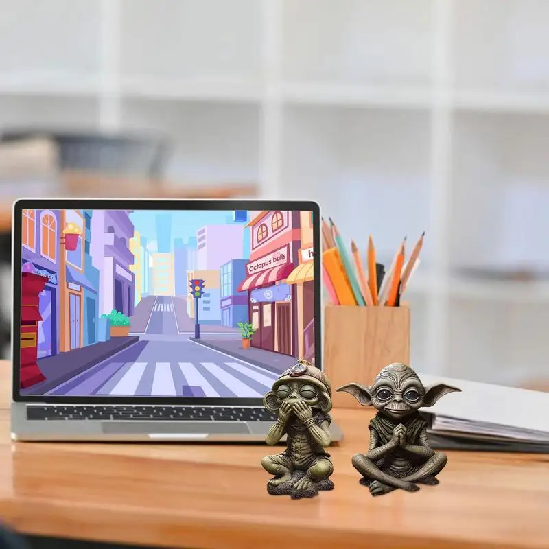 

Статуя инопланетянина, скульптуры инопланетянина, Статуэтка из смолы, орнамент, художественный декор для патио, сада, комнатное и уличное украшение для дома