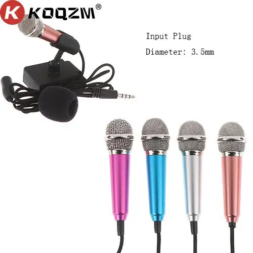 

1Set Portable 3.5mm Stereo Studio Mic KTV Karaoke Mini Microphone For Smart Phone Laptop PC Desktop Handheld Audio Microphone