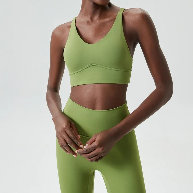 Женский комплект из двух предметов для фитнеса и йоги мягкая эластичная ткань