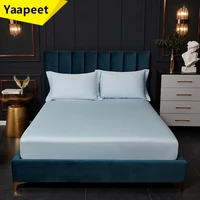 60 count long staple cotton fitted sheet elastic band bed sheet egyptian cotton mattress cover queen king size cover