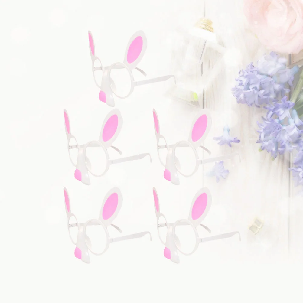 

5pcs Easter Rabbit Glasses Eyewear Funny Eyeglasses Photo Props Accessary Party Supplies Favors for Decor Use