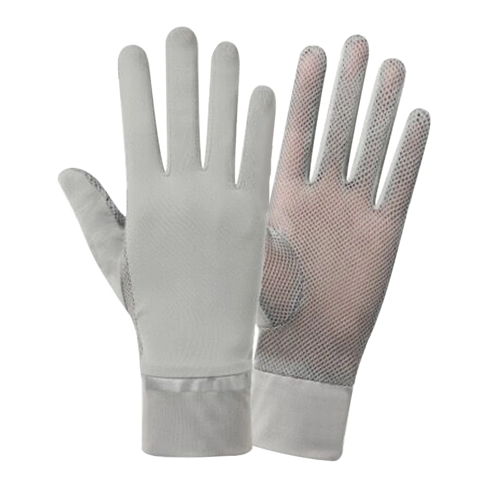 

1pair Breathable Cool Soft Climbing Daily Non Slip Anti UV Mittens Women Gloves Outdoor Cycling Driving Summer Fishing