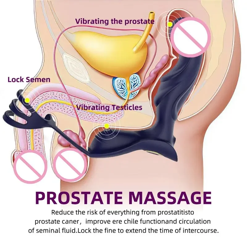 Annals Plug Вставка Анальная пробка с вибрацией Носимые мужские секс-игрушки Penianano Ring