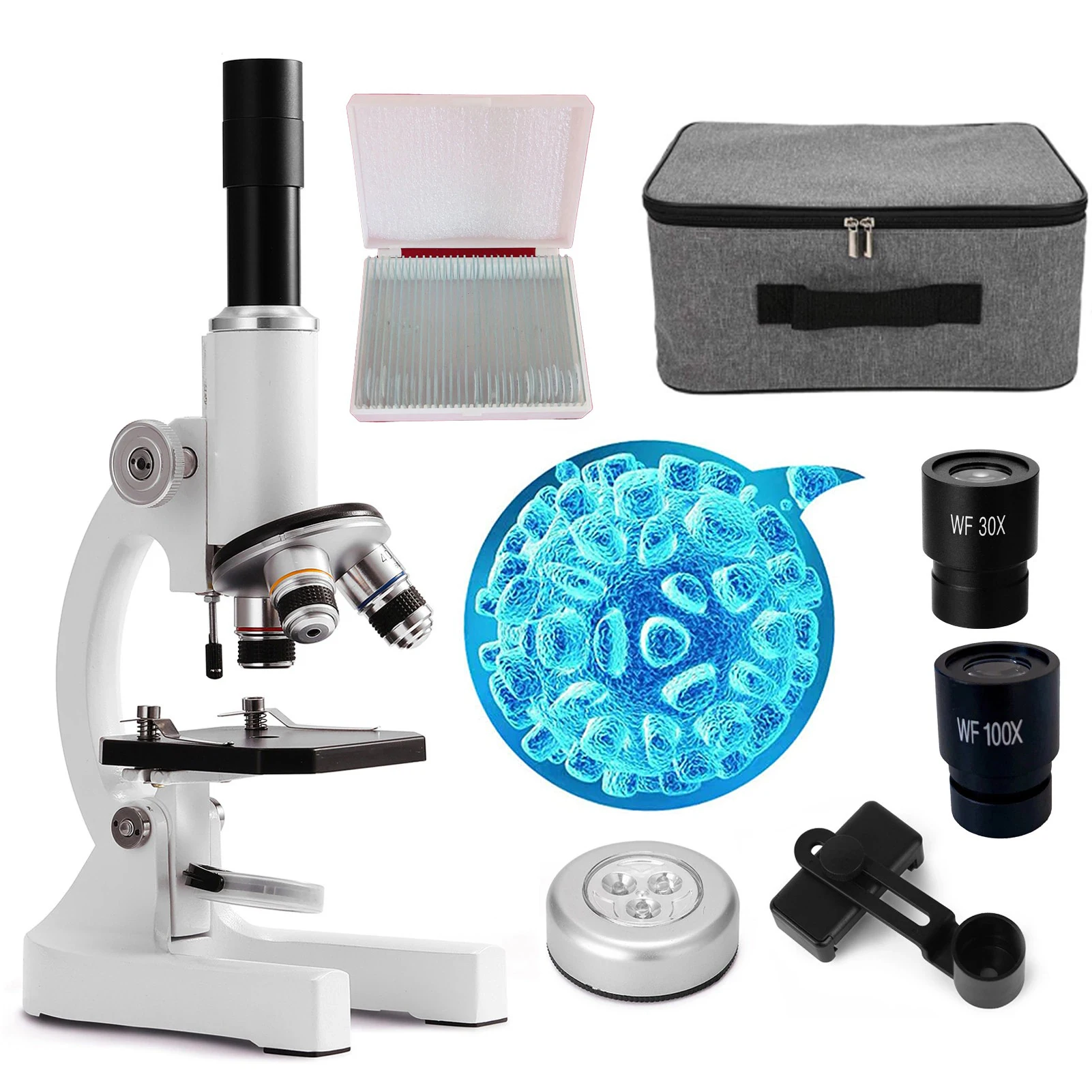 

Elementary School Children Experimental Science Optical Microscope Christmas Monocular Birthday Teaching Biology Gift