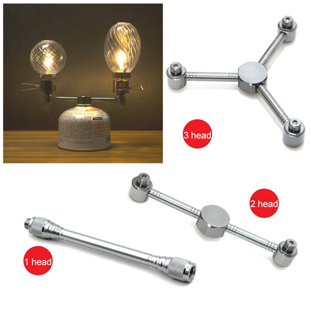 

Соединитель для печи из алюминиевого сплава, Воздушный бак, сдвоенная головка, 2/3 головок для открытого пикника, пешего туризма, готовки