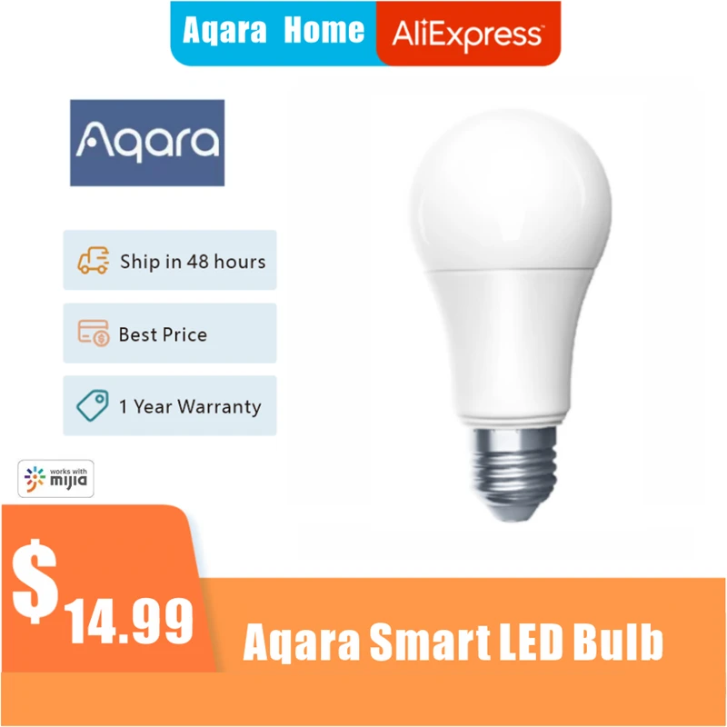 Aqara Zigbee Smart LED Bulb 9W E27 2700K-6500K Zigbee Version White Color Smart Remote LED bulb Light For Xiaomi Mi Home Kit App