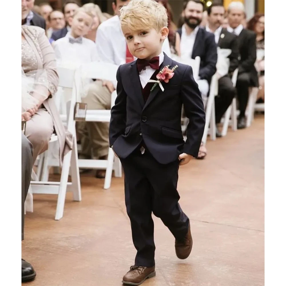 

Colorful Suit Boy's Tuxedo Notched Lapel 2 Pieces Kids Formal Suit Blazer Pants Set for Wedding Prom Page Boy Clothing Custom