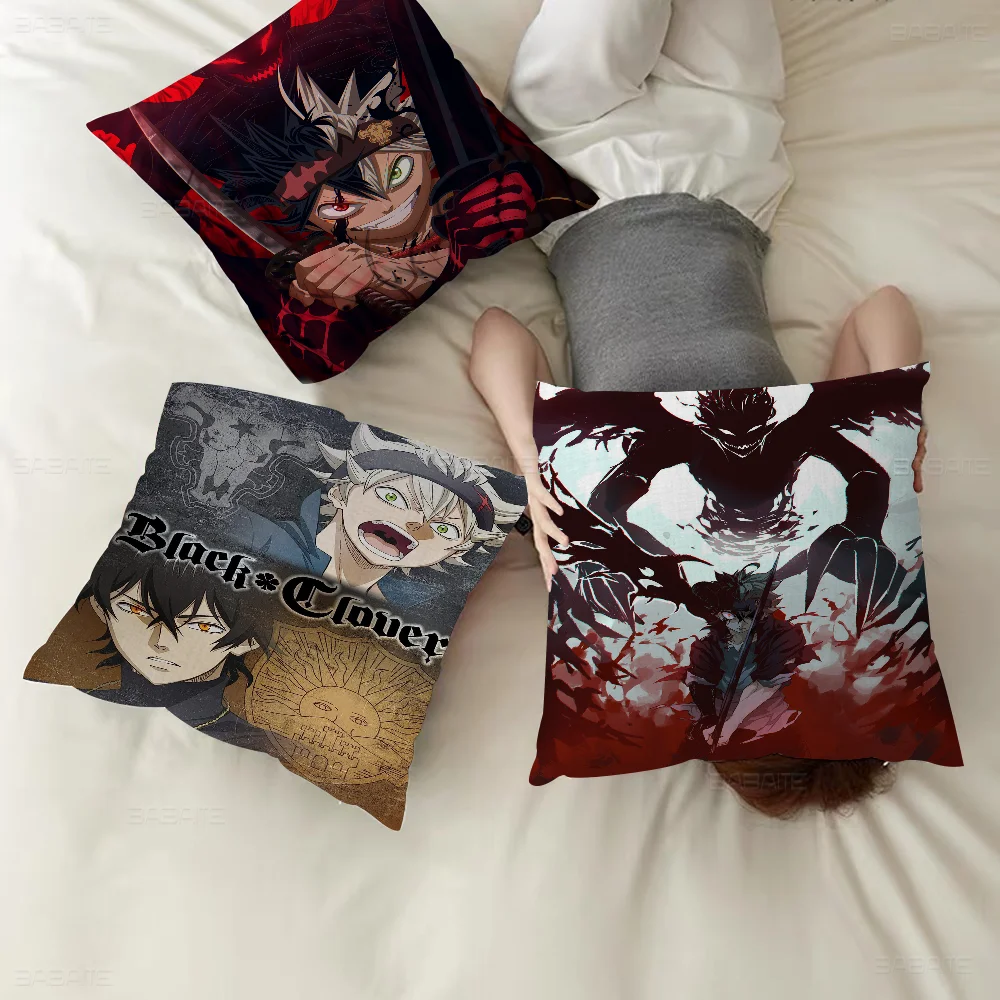 Наволочки с черным клевером мультяшный диван декоративный домашний