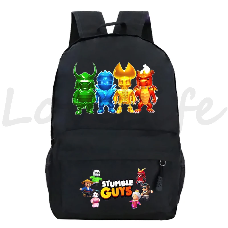 

Stumble Guys School Bag Boys Girls Cartoon Game Kids Bookbag Outdoor Backpack Student Daily Rucksack Back To School Gift Mochlia