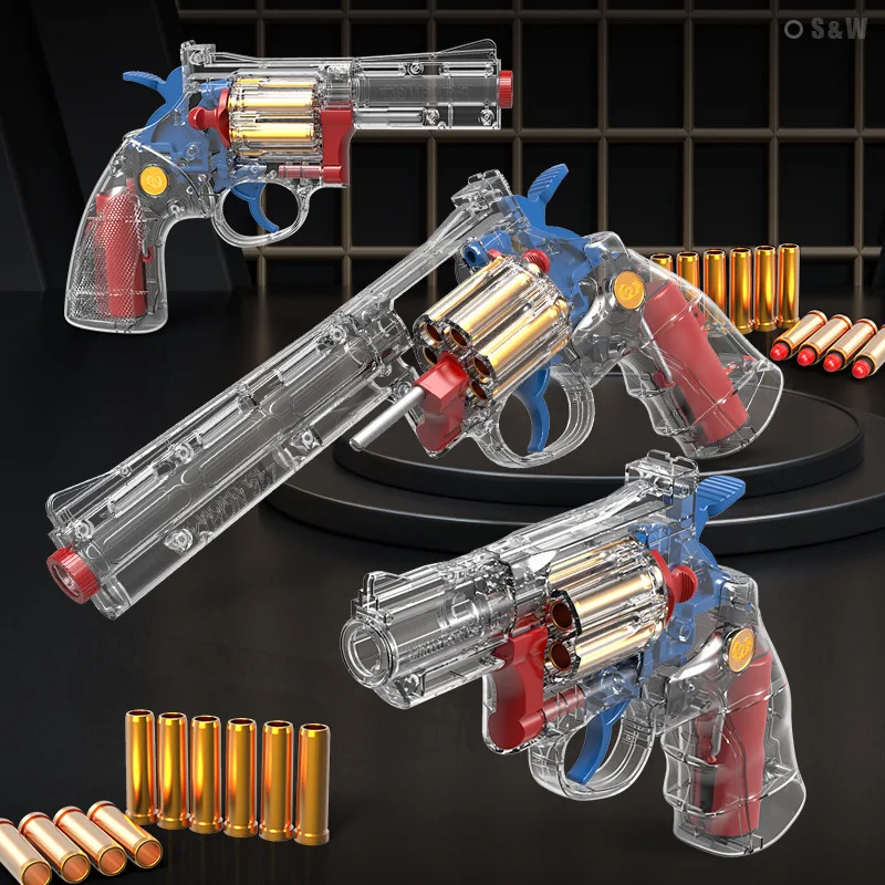 

Children's ZP-5 Left Wheel Soft Ammo Gun Rotary Hand Robber Boy's Manual Loading Toy Gun Battle Model