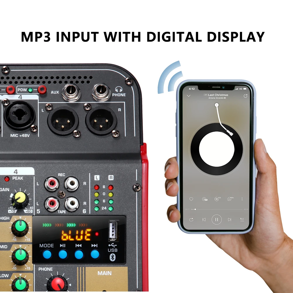 6-канальный аудиомикшер уличный Аудиопроцессор для конференц-связи с USB