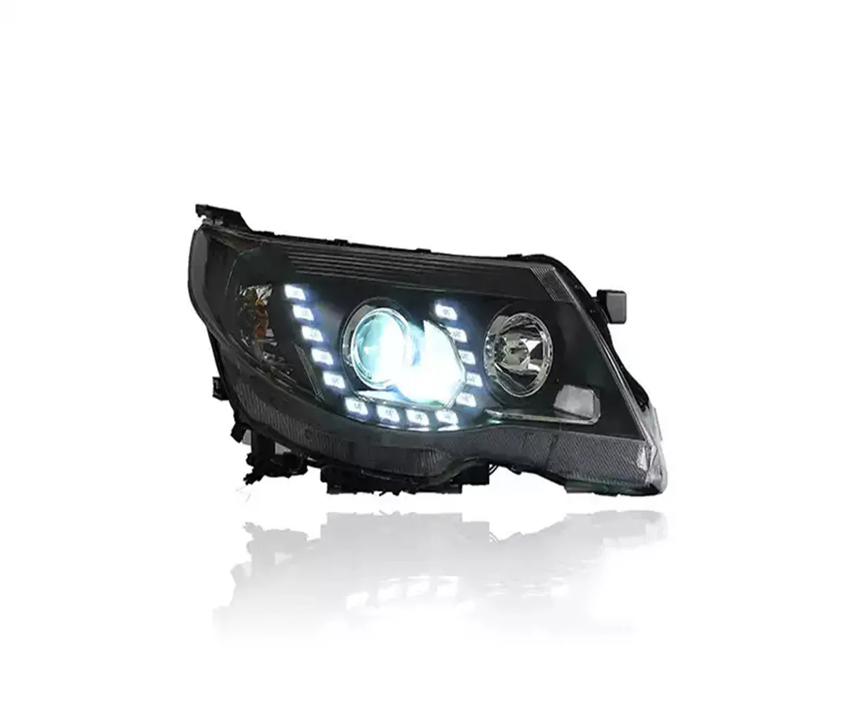 

Car Front Led Headlight Daytime Running DRL Head lamp Low High Beam Angel eyes for Subaru Forester 08-12