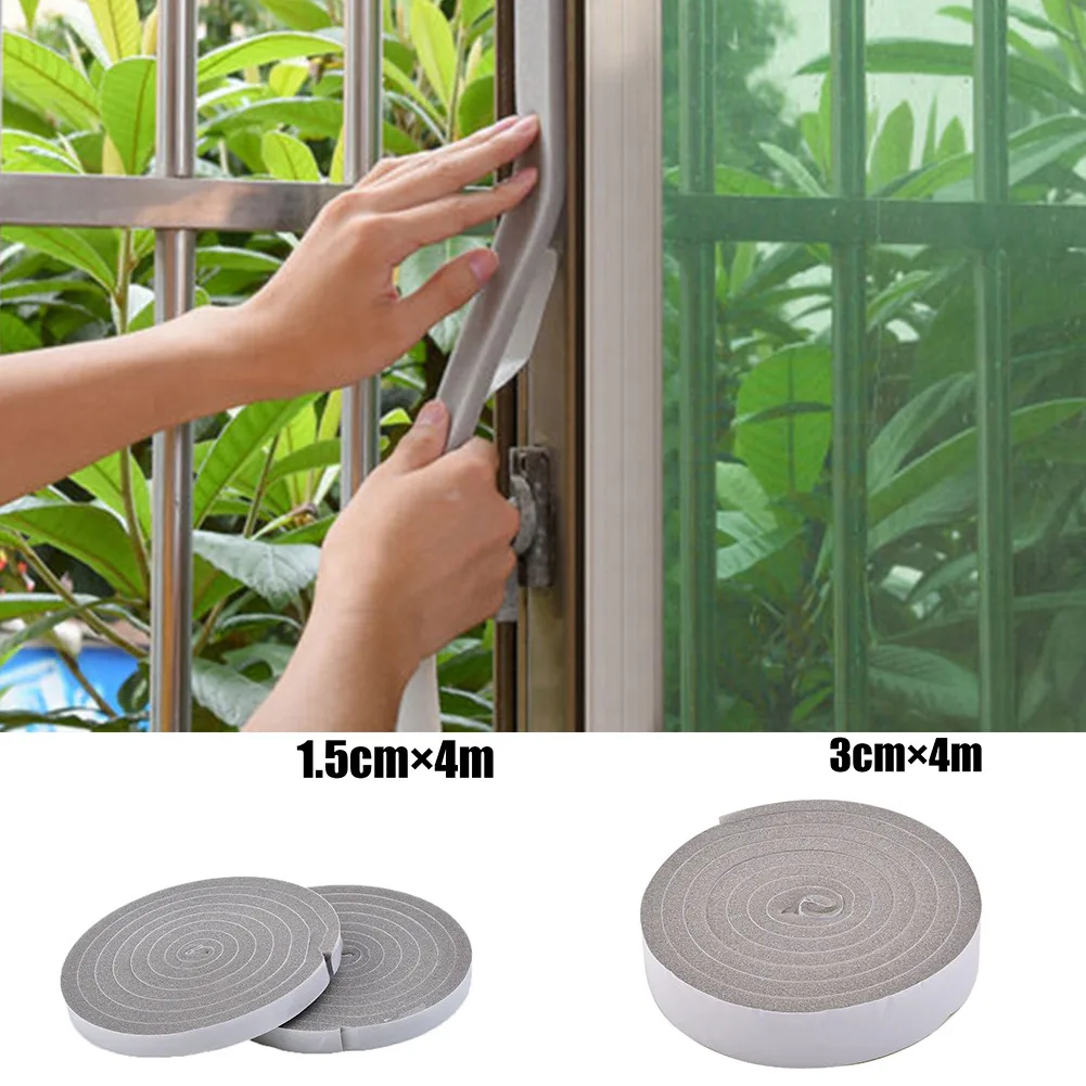 

4M Self-Adhesive Spon===ge Foam=======nsulation Tape Door W====Sealing Strip Weather =ng S=oundproof Wind===proof Dustproof Seal