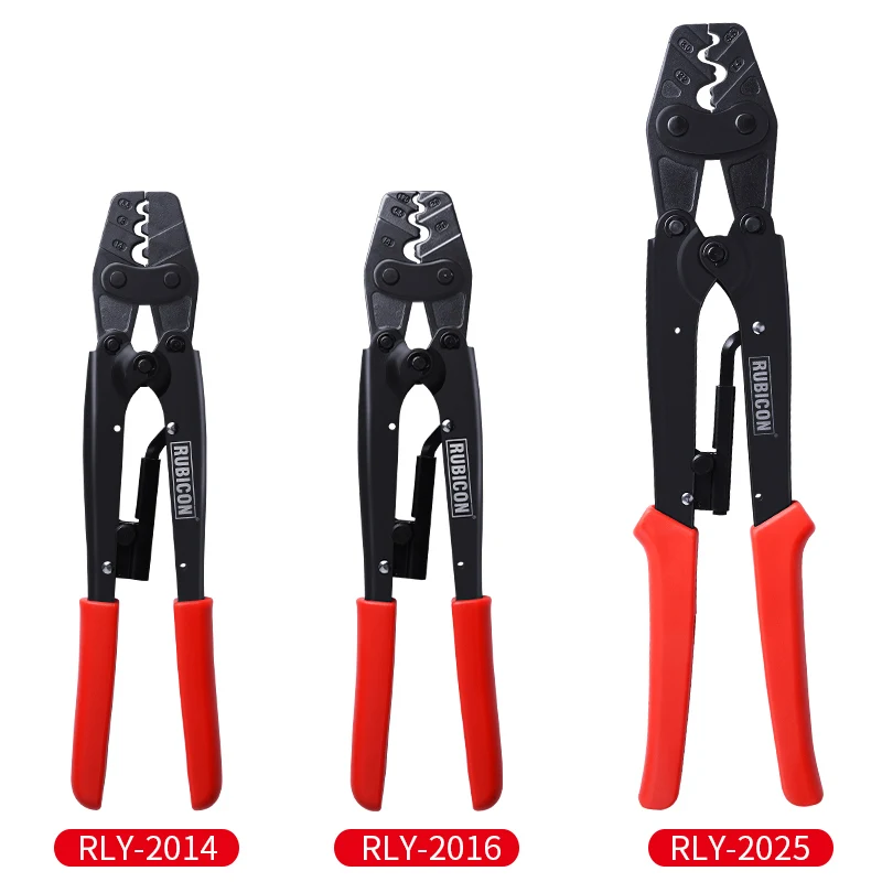 Non-Insulated Terminal Crimping Tool Ratchet Crimping Pliers 1.25-25 mm² Naked Terminals and Open Barrel Terminals Crimper