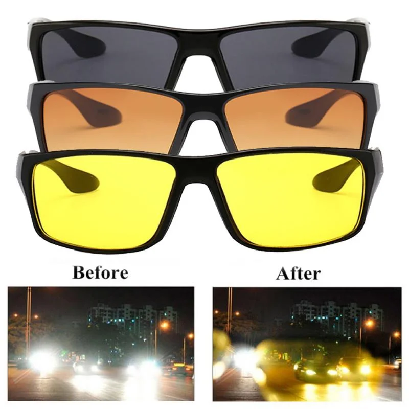 Anti-Glare Night Vision Driver Goggles Night Driving Enhanced Light Car Driving Glasses UV Protection Polarized Car Accessries