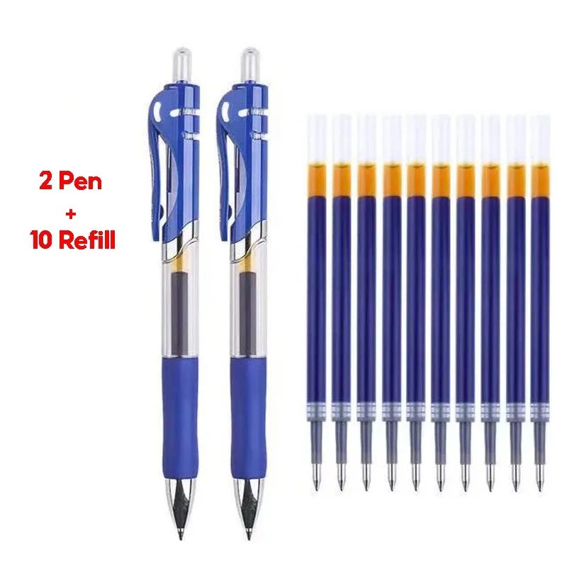 

Retractable Gel Pens Black/red/blue Ink Colored Gel Pen 0.5 Mm Blue Ballpoint Pen Office&school Supplies Stationery