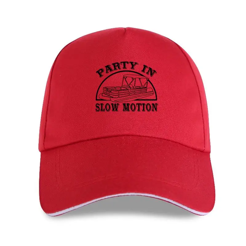 

Party In Slow Motion - Funny Summer Up North Lake Life Pontoon Boat Baseball cap Men Clothes