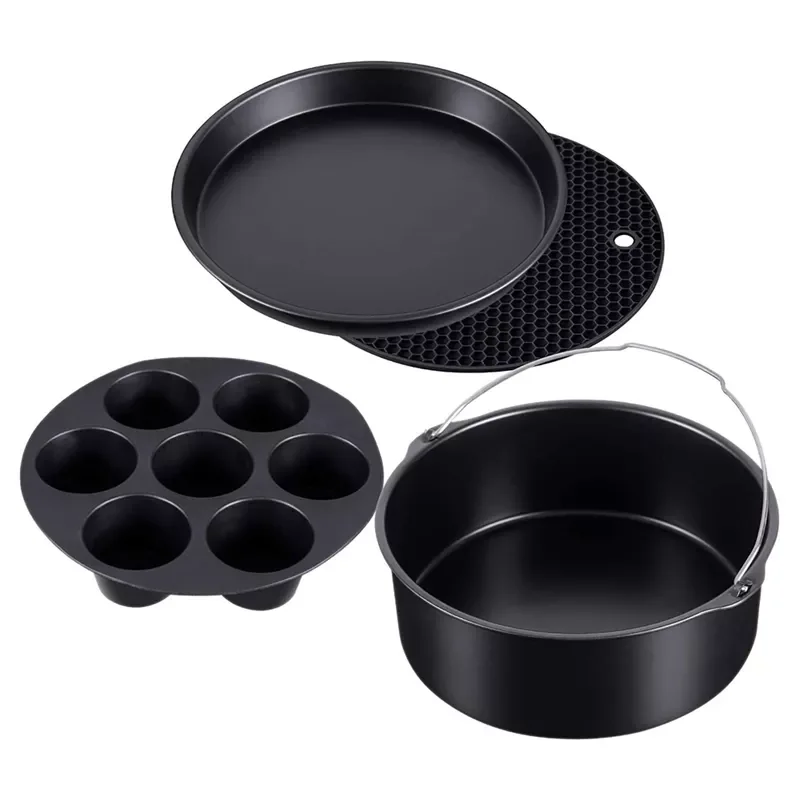 

4 Set Pressure Cooker, Steamer & Air Fryer Bakeware Accesories Compatible for Ninja Foodi 5&6.5&8 QtOP101 OP301 OP30