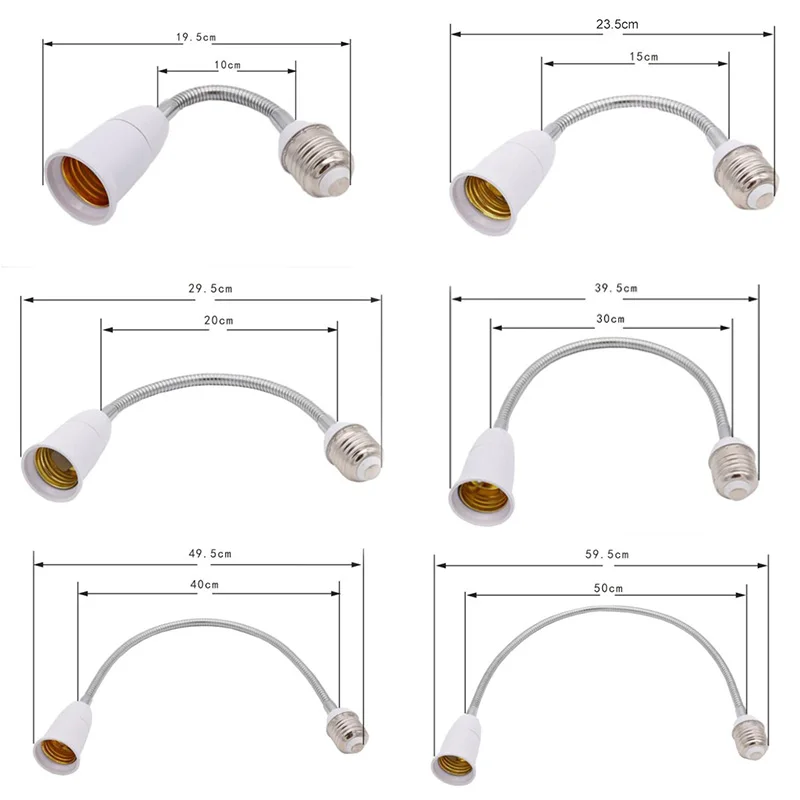 Гибкая светодиодная лампа E27 на цоколь удлинитель держатель лампы конвертер U26