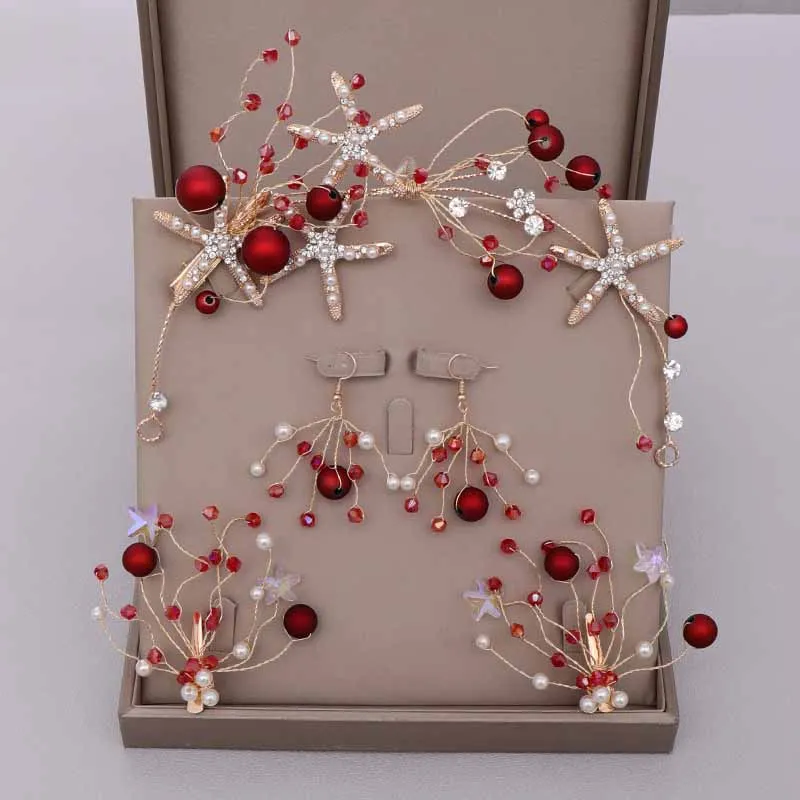 Женский обруч для волос с пятиконечной звездой модный простой кристаллами