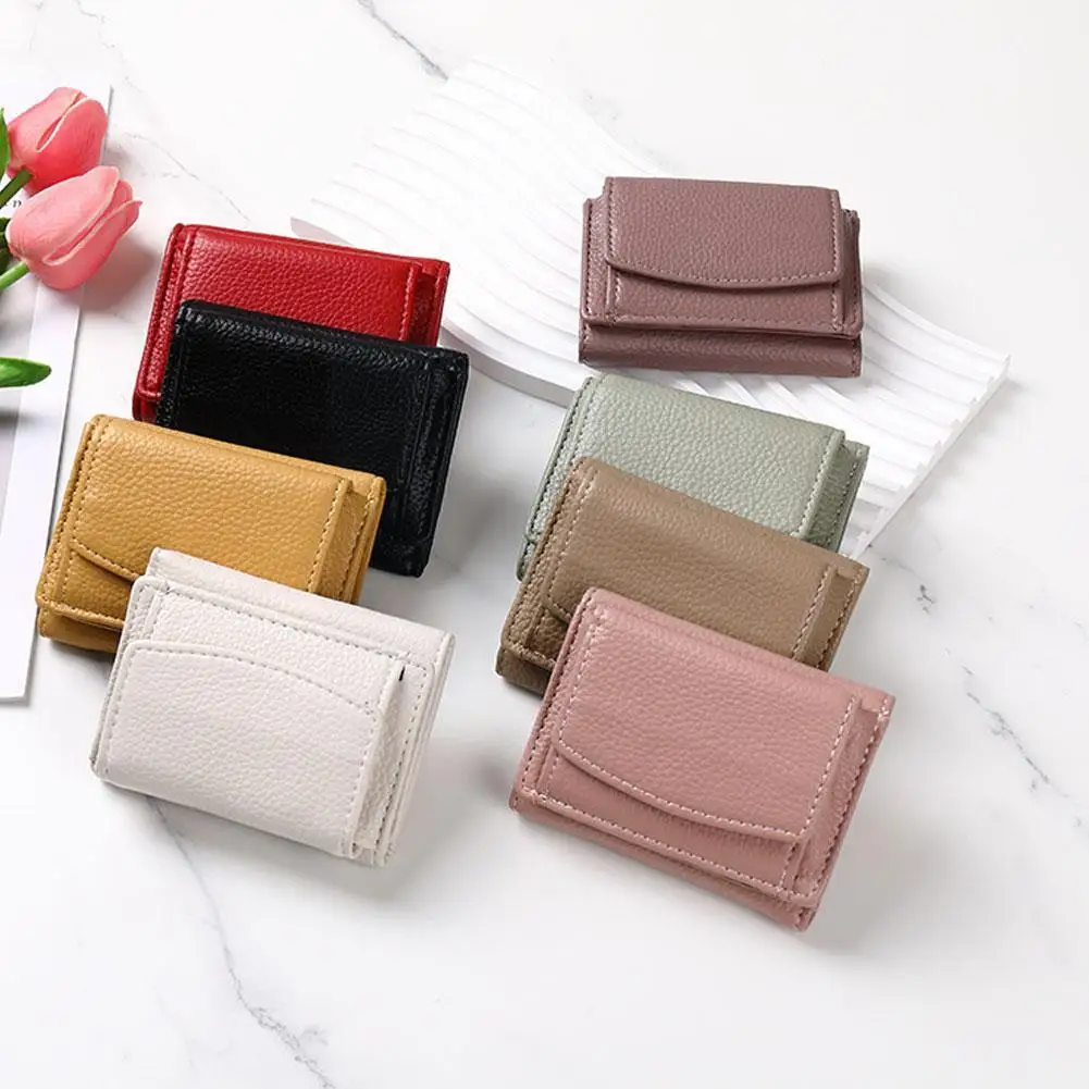 Women PU Leather Purses Lady Coin Wallet Pocket Card Money Capacity Theft Large Storage Anti Wallet Bag Holder Portable Min L5F8